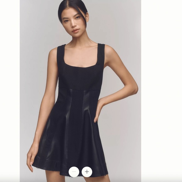 Pilcro Sleeveless Faux Leather Mini Dress Anthropologie - Picture 1 of 4